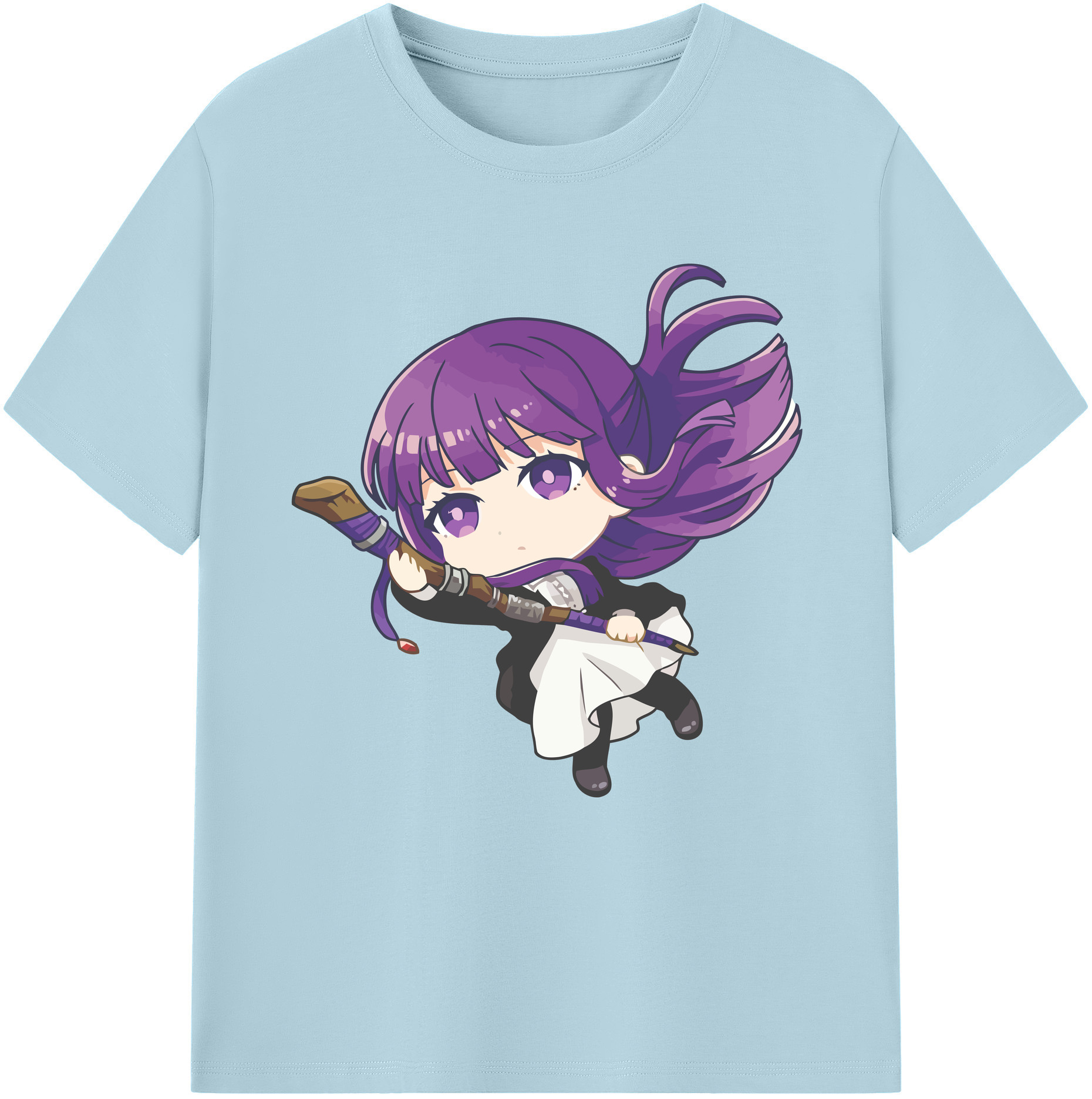 （画像用） 葬送のフリーレン Frieren 綿100％半袖Tシャツ（フロントプリント）